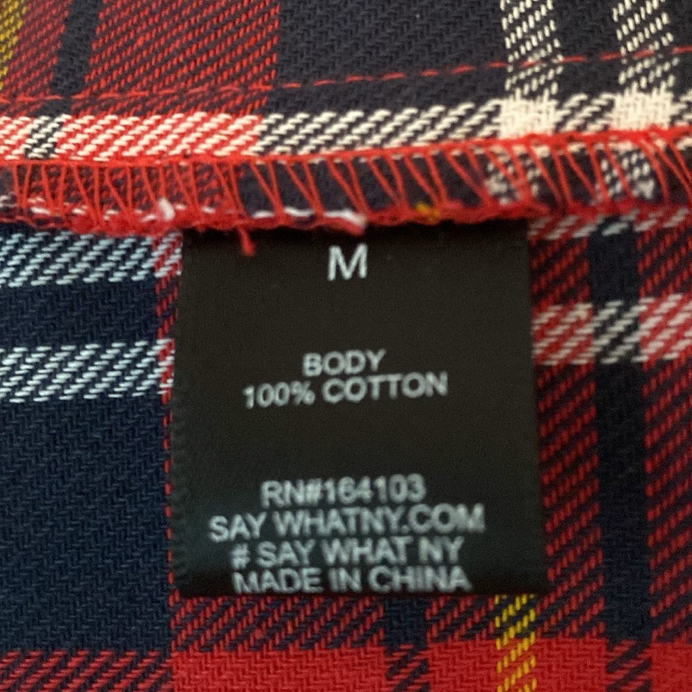Say What? Red plaid bustier crop top, M - Picture 6 of 8